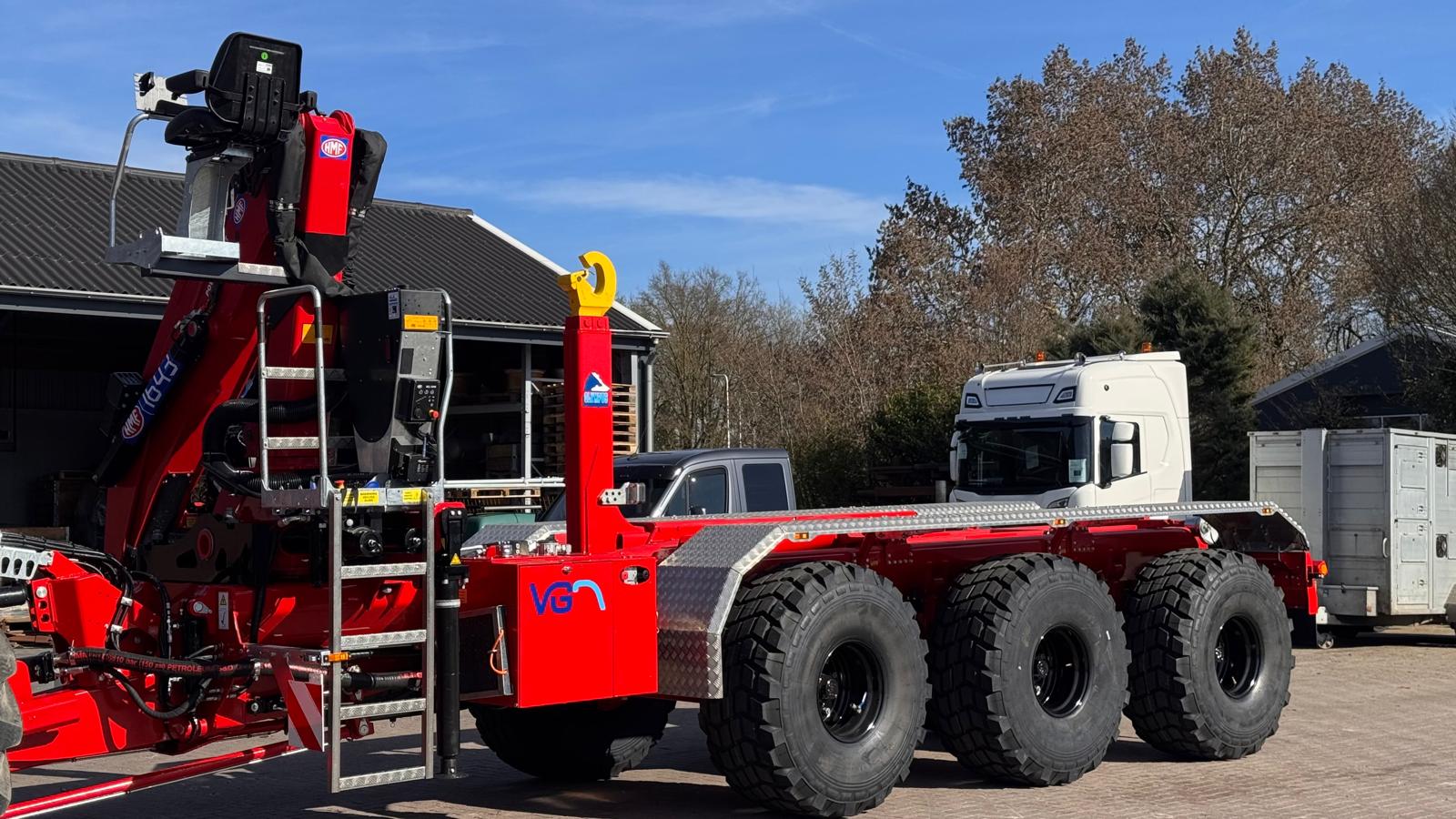 z-kraan op haakarm containersysteem